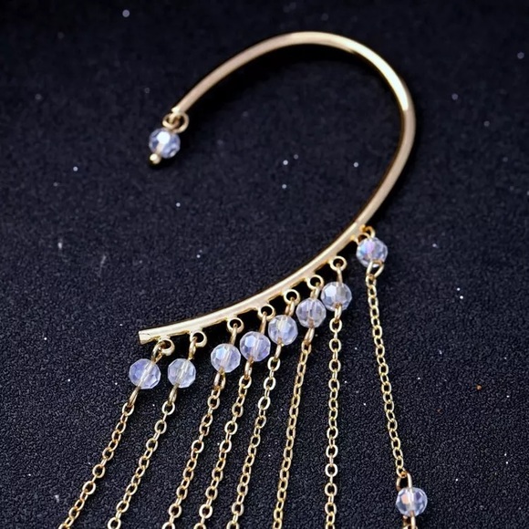 Bohemian ethnography feather cuff earrings for single ear - Picture 3 of 3